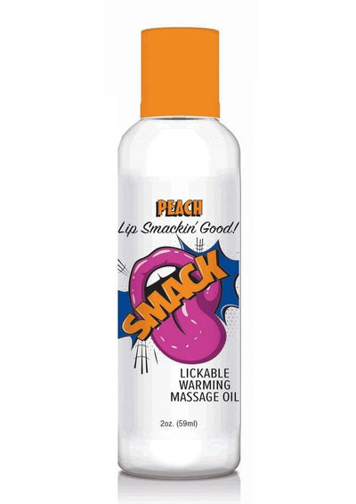 Smack Lickable Warming Massage Oil 2oz - Peach