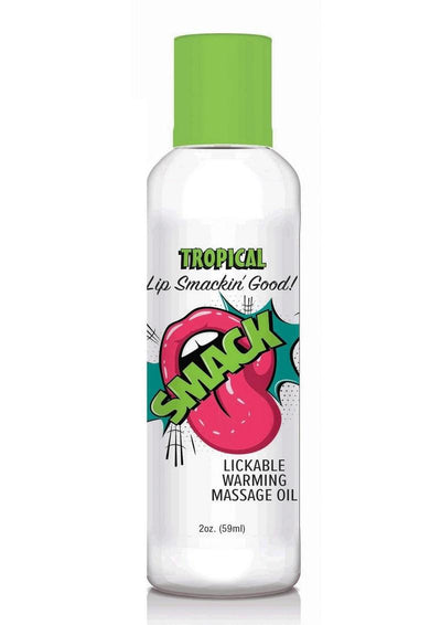 Smack Lickable Warming Massage Oil 2oz - Tropical