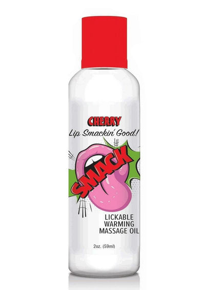 Smack Lickable Warming Massage Oil 2oz - Cherry